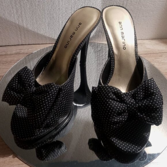 Retro Polka Dot Mules - Picture 1 of 2